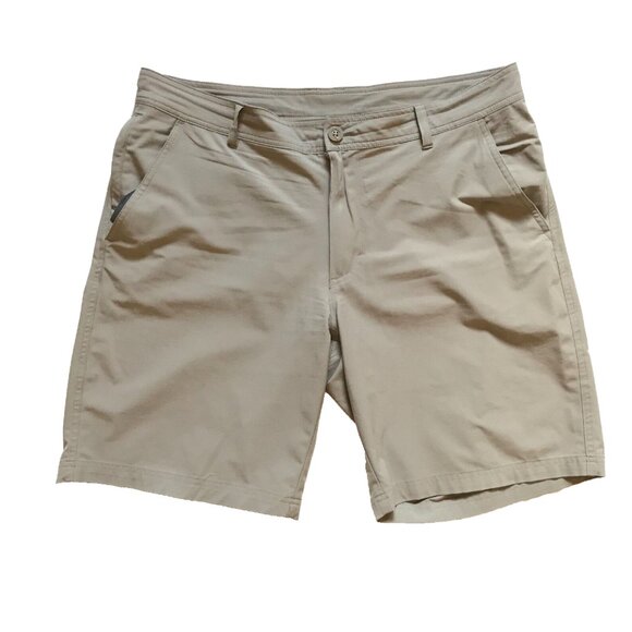 Columbia Regular Fit Flat Front Hybrid Shorts Mens 38 Gray 10" Inseam Polyester - Picture 11 of 11